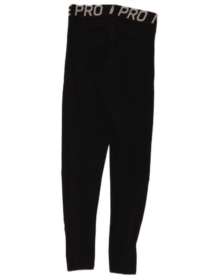 Nike Womens Dri Fit Graphic Leggings UK 14 Medium  Black