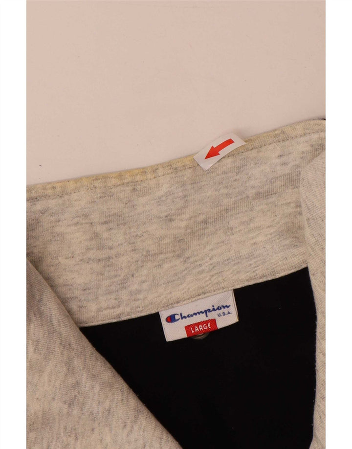 Champion Mens Graphic Tracksuit Top Jacket Large Black Colourblock