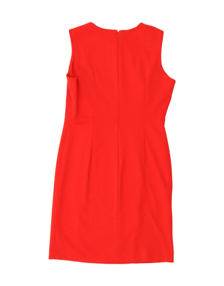 CALVIN KLEIN Womens Sleeveless Sheath Dress US 10 Large Red Polyester Vintage Calvin Klein and Second-Hand Calvin Klein from Messina Hembry 