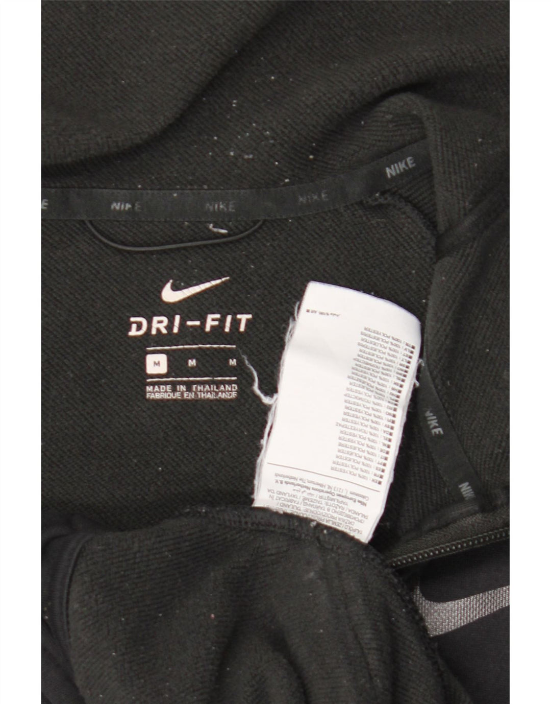 Męski sweter z kapturem i zamkiem błyskawicznym Nike Dri Fit, średni czarny poliester