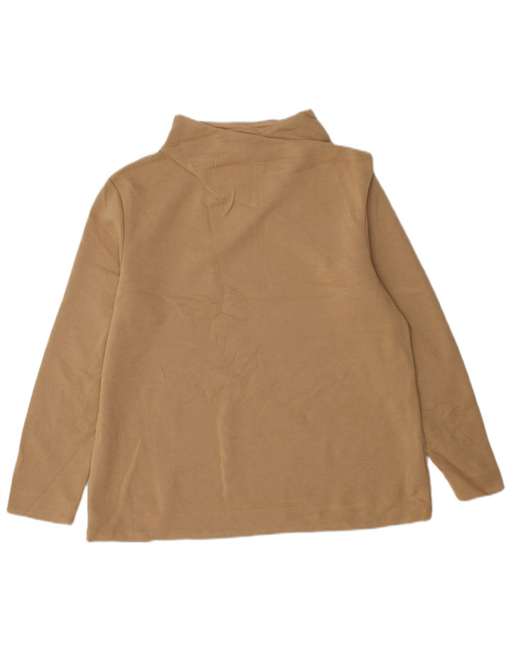 Cos Womens Top Long Sleeve UK 14 Medium Beige Polyester