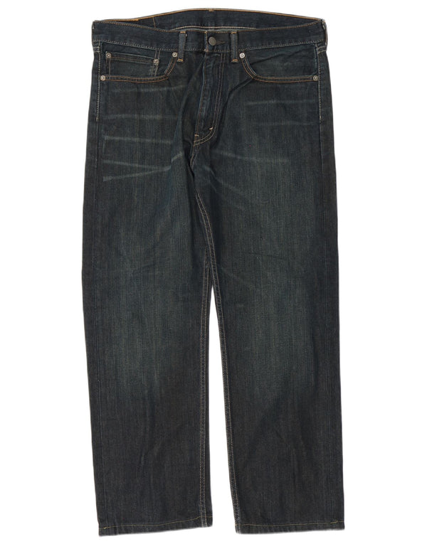 Levi's Mens 505 Straight Jeans W34 L28 Navy Blue Cotton