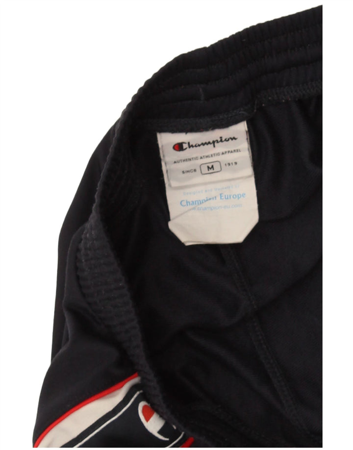 Champion Mens Graphic Tracksuit Trousers Joggers Medium Navy Blue Polyester
