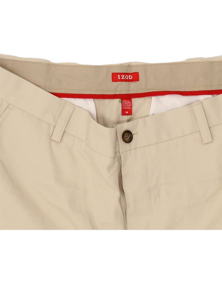 IZOD Mens Cargo Shorts W38 XL Beige Polyester Vintage Izod and Second-Hand Izod from Messina Hembry 