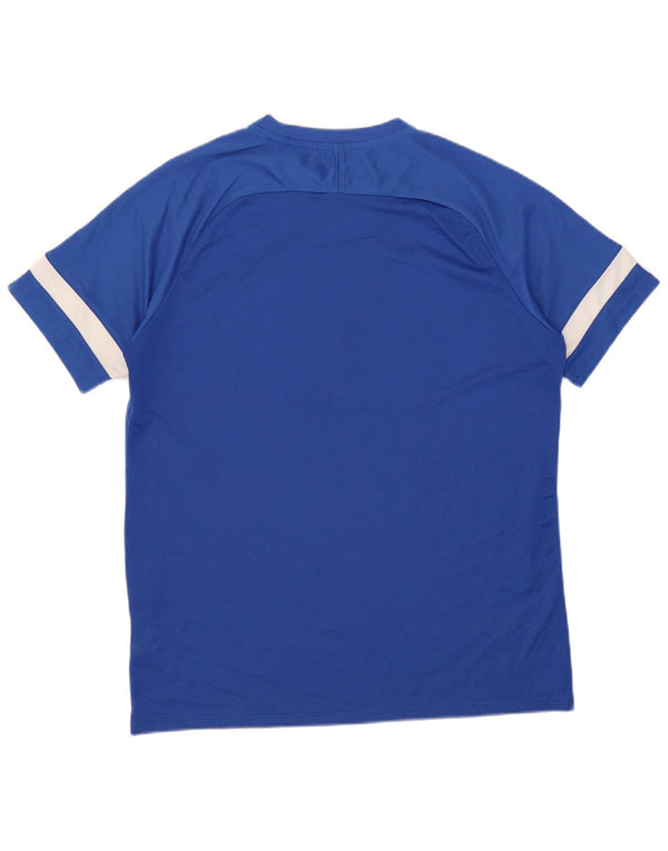Nike Mens Dri Fit póló felső XL kék Colourblock poliészter