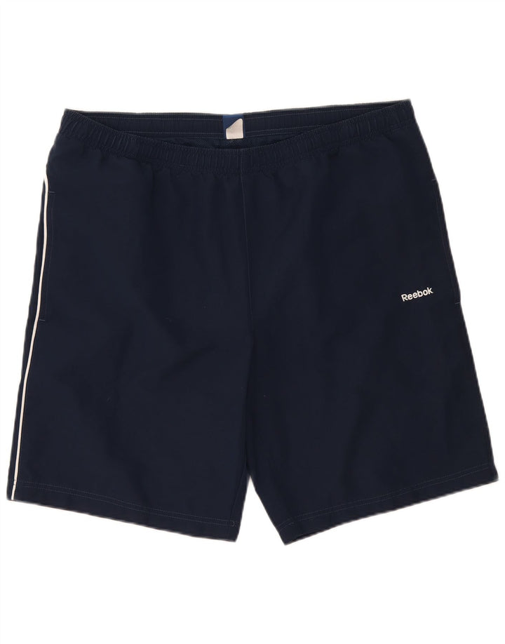 Reebok Herren-Sportshorts, groß, marineblau, Polyester