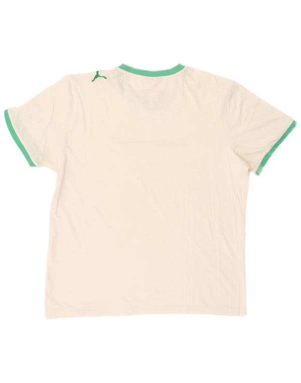 Puma Mens Graphic T-Shirt Top Large White