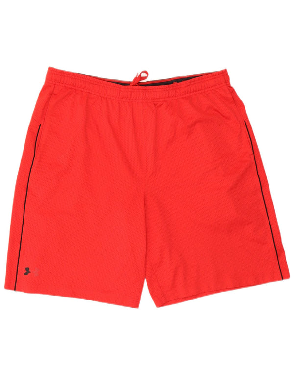 Under Armour Mens Heat Gear Loose Fit Sport Shorts XL Red Polyester