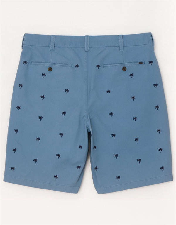 Marks & Spencer Mens Hawaiian Chino Shorts W38 XL Blue Cotton