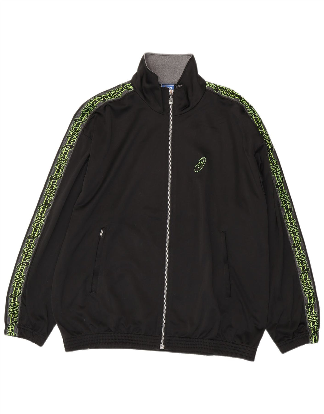 Asics Mens Graphic Tracksuit Top Jacket XL Black