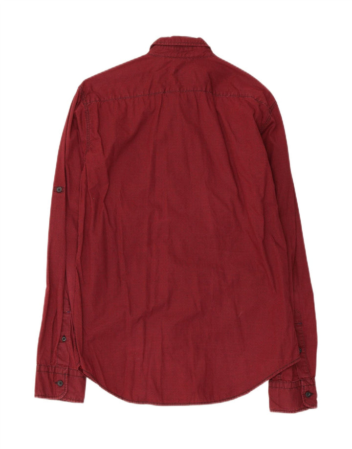 LEVI'S Mens Slim Fit Shirt Medium Red Spotted Cotton