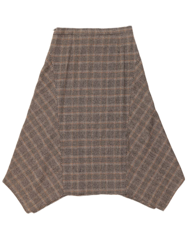 Massimo Dutti Dame asymmetrisk nederdel EU 40 Medium W30 Grå ternet uld