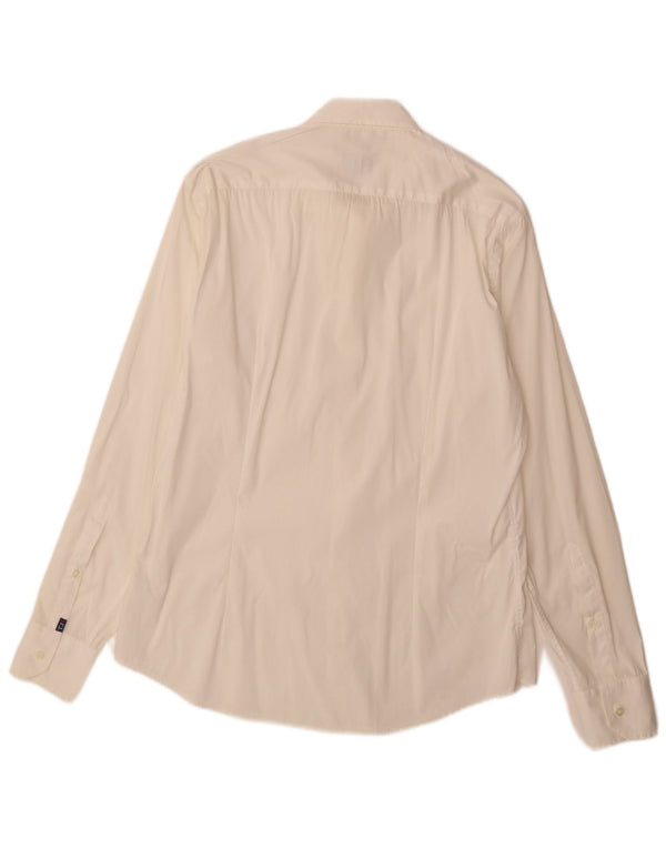Camisa Hombre Trussardi Jeans Mediana Algodón Blanco
