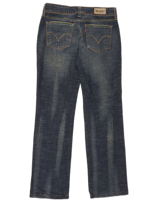 Levi's Damen 570 Straight Jeans W32 L29 Marineblau Baumwolle