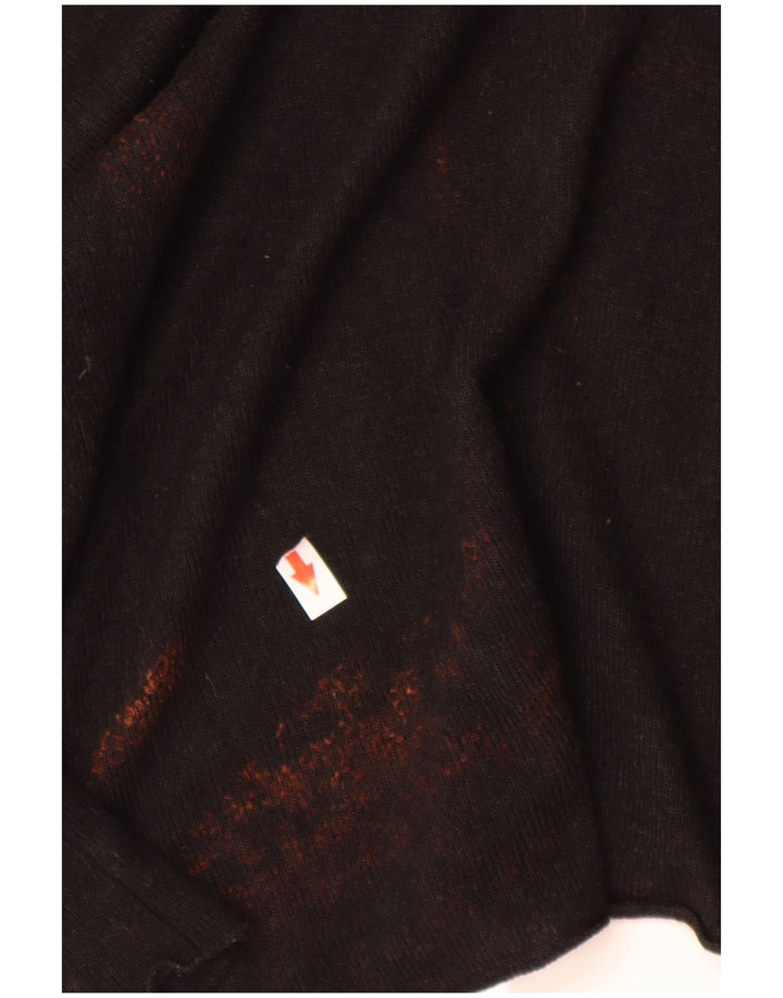 Zara Dame Oversized Top Langærmet UK 10 Lille Sort