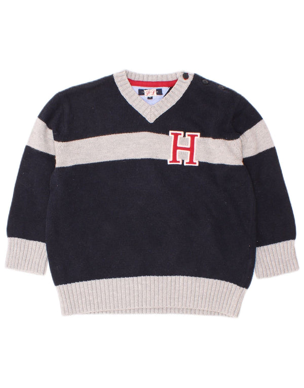 Tommy Hilfiger Baby Boys V-Neck Jumper Sweater 18-24 Months Navy Blue