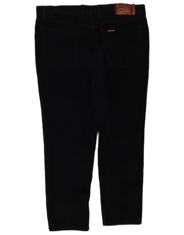 Pantaloni da uomo in velluto a coste affusolati Carrera W38 L25 cotone nero