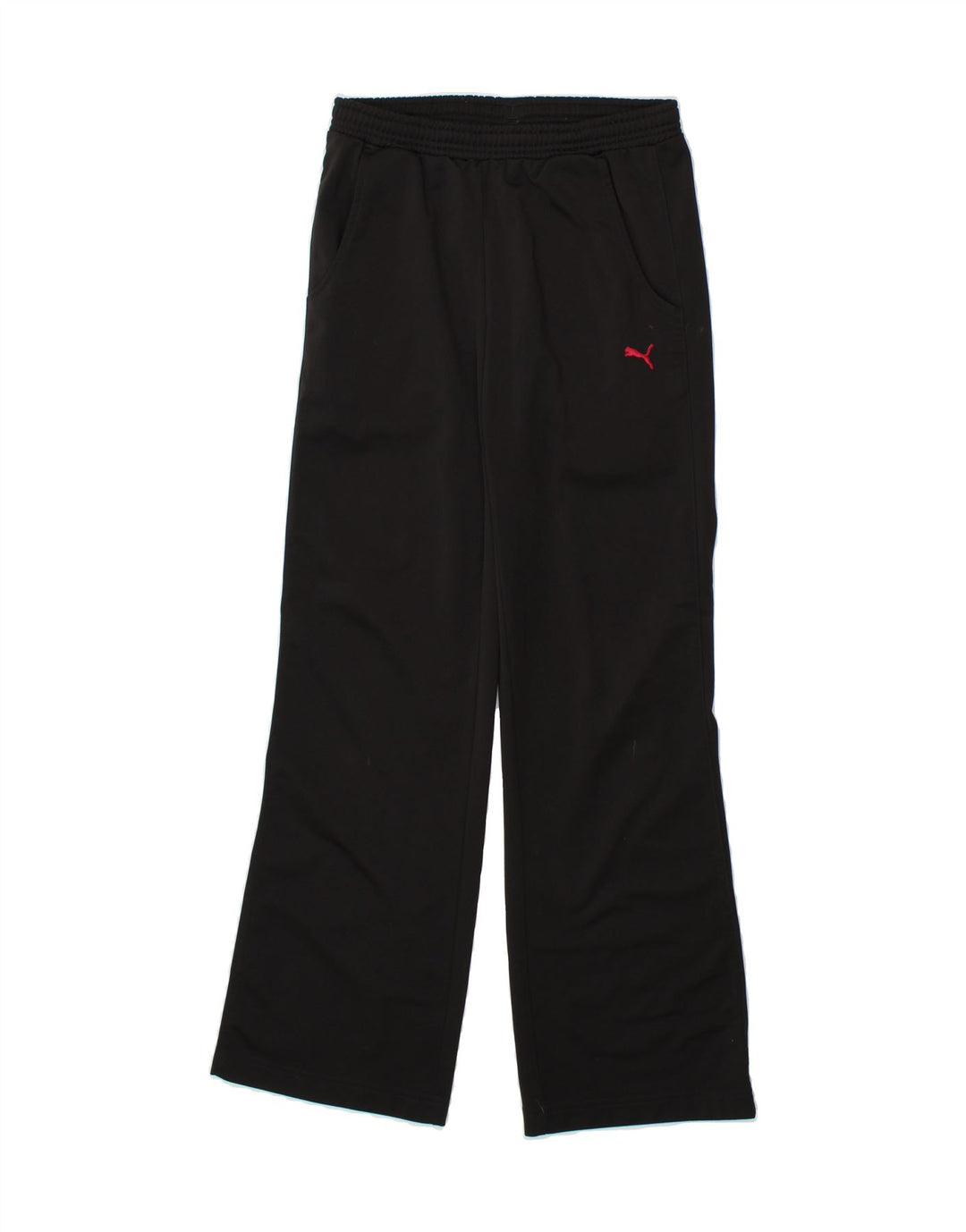 PUMA Girls Tracksuit Trousers 13-14 Years Black Polyester Vintage Puma and Second-Hand Puma from Messina Hembry 