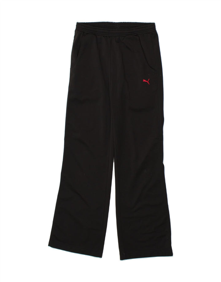 PUMA Girls Tracksuit Trousers 13-14 Years Black Polyester Vintage Puma and Second-Hand Puma from Messina Hembry 