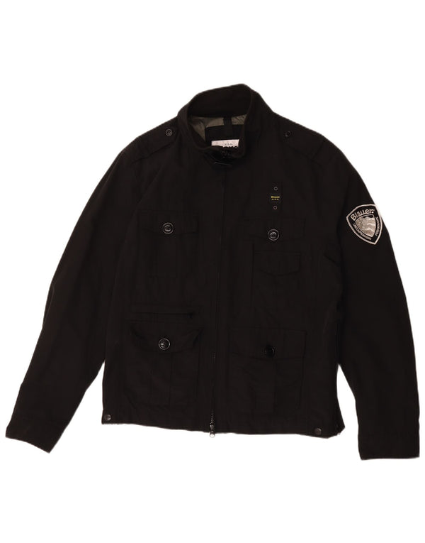 Jachetă militară Blauer pentru bărbați UK 42 XL, bumbac negru