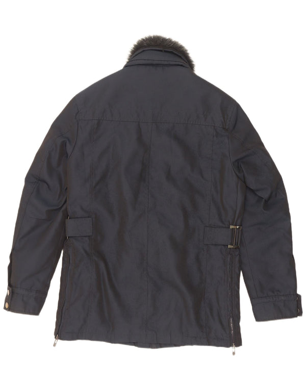Wampum Mens Utility Jacket UK 38 Medium Navy Blue Polyester