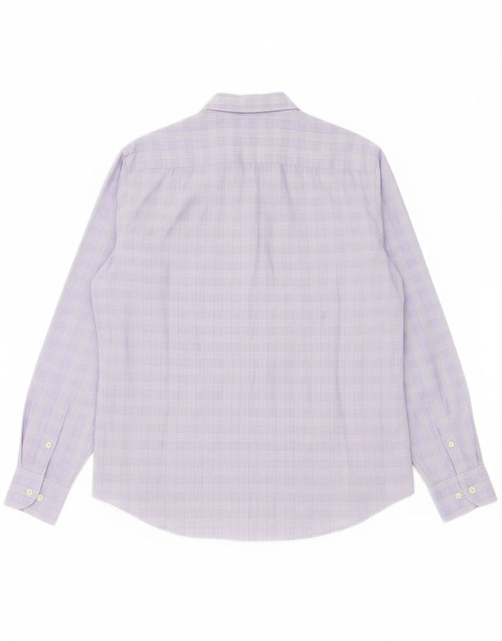 MASSIMO DUTTI Mens Slim Fit Shirt XL Blue Check Cotton