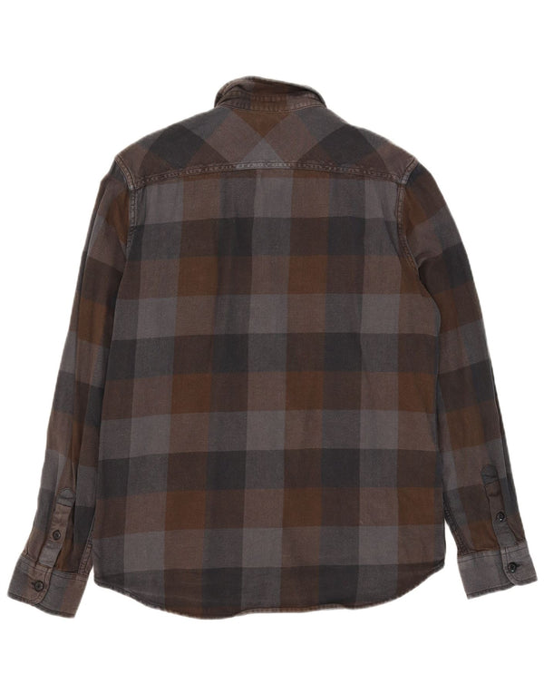 Camisa de franela de corte entallado de algodón a cuadros multicolor de tamaño mediano de Vans Hombre