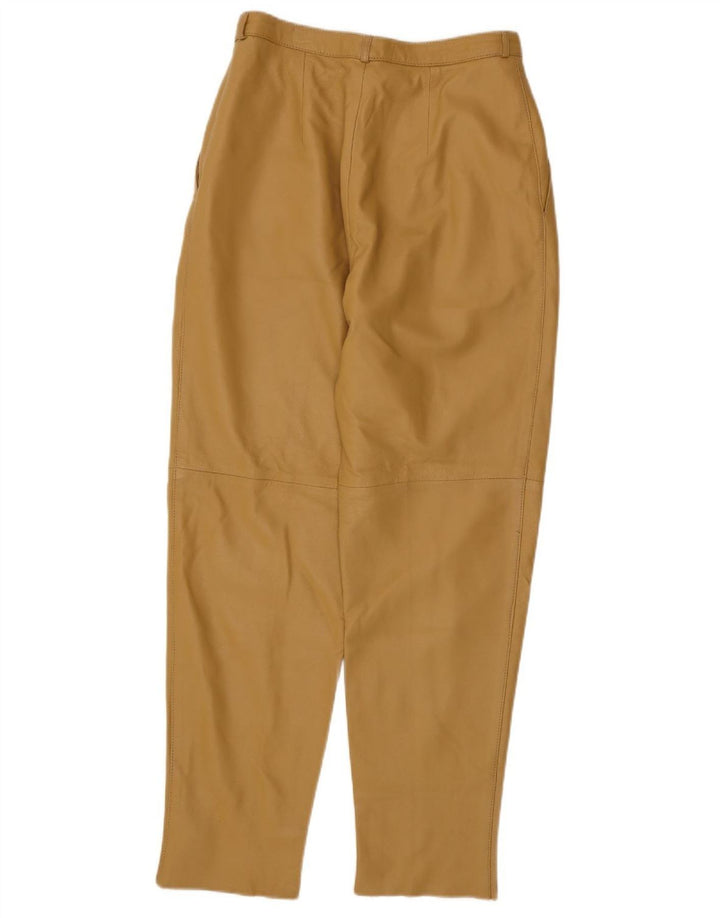 RAY MARJORY Dame Pegged Læderbukser IT 42 Medium W28 L30 Khaki