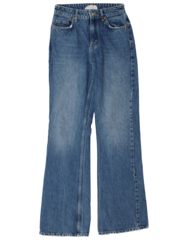TOPSHOP Womens Bootcut Jeans W26 L32 Blue Cotton
