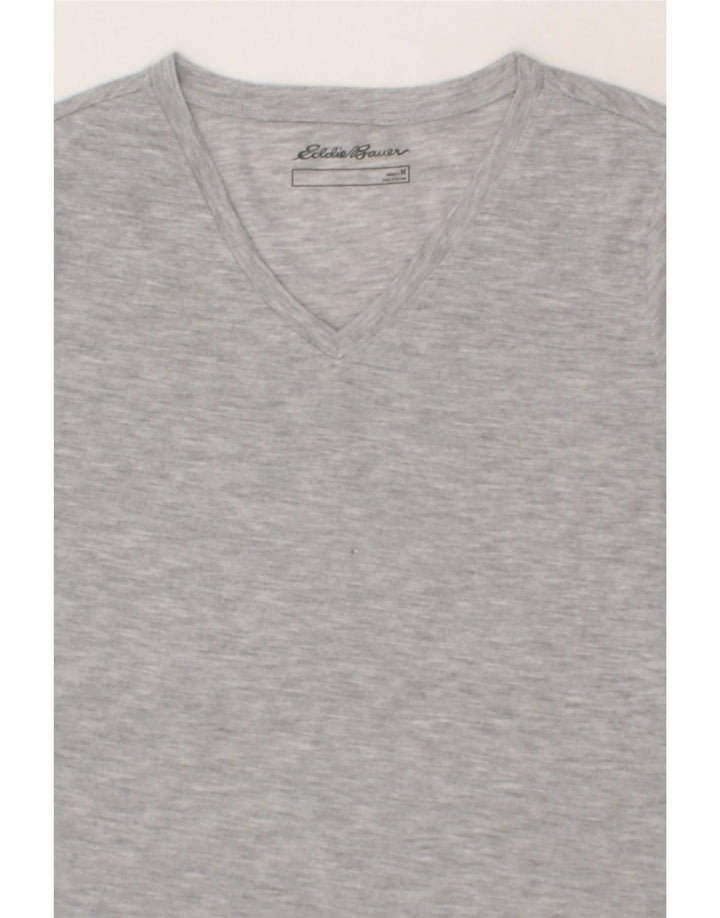 EDDIE BAUER Womens T-Shirt Top UK 12 Medium Grey Cotton Vintage Eddie Bauer and Second-Hand Eddie Bauer from Messina Hembry 