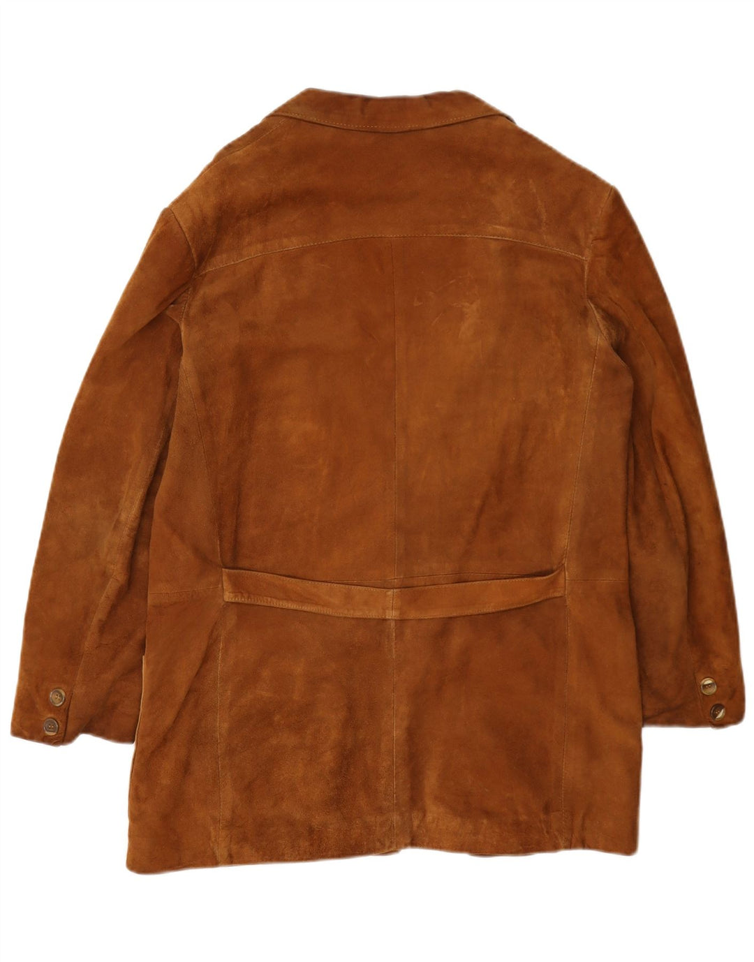 vintage Femme 2 Boutons Blazer En Daim Veste UK 14 Brun Moyen