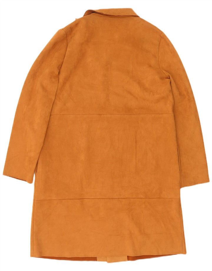 Soprabito aperto in pelle scamosciata da donna Zara UK 18 XL Marrone