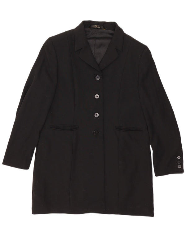 Marks & Spencer Abrigo para mujer UK 46 Grande Lana nueva negra