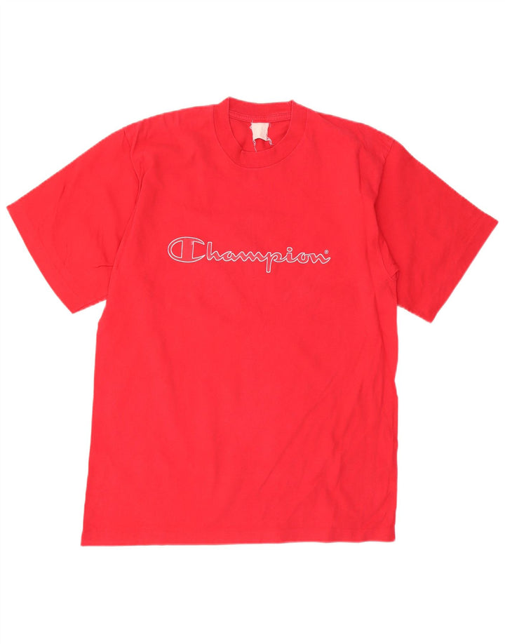 Champion Mens Graphic T-Shirt Top Medium Red