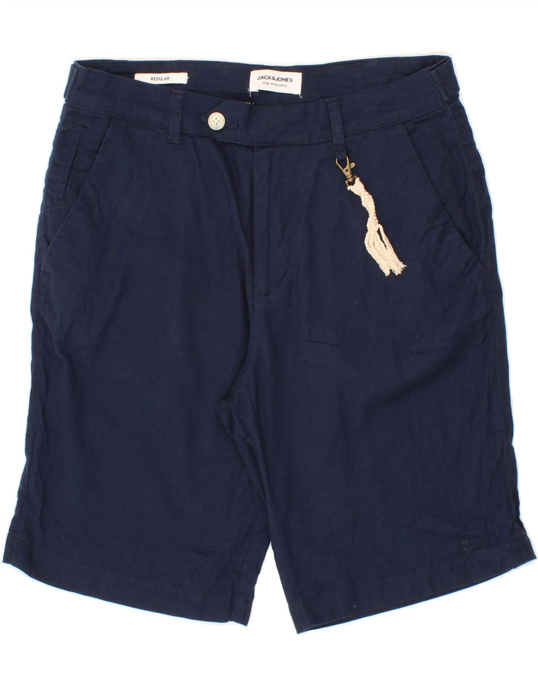 JACK & JONES Mens Regular Chino Shorts Small W30  Navy Blue Cotton Vintage Jack & Jones and Second-Hand Jack & Jones from Messina Hembry 