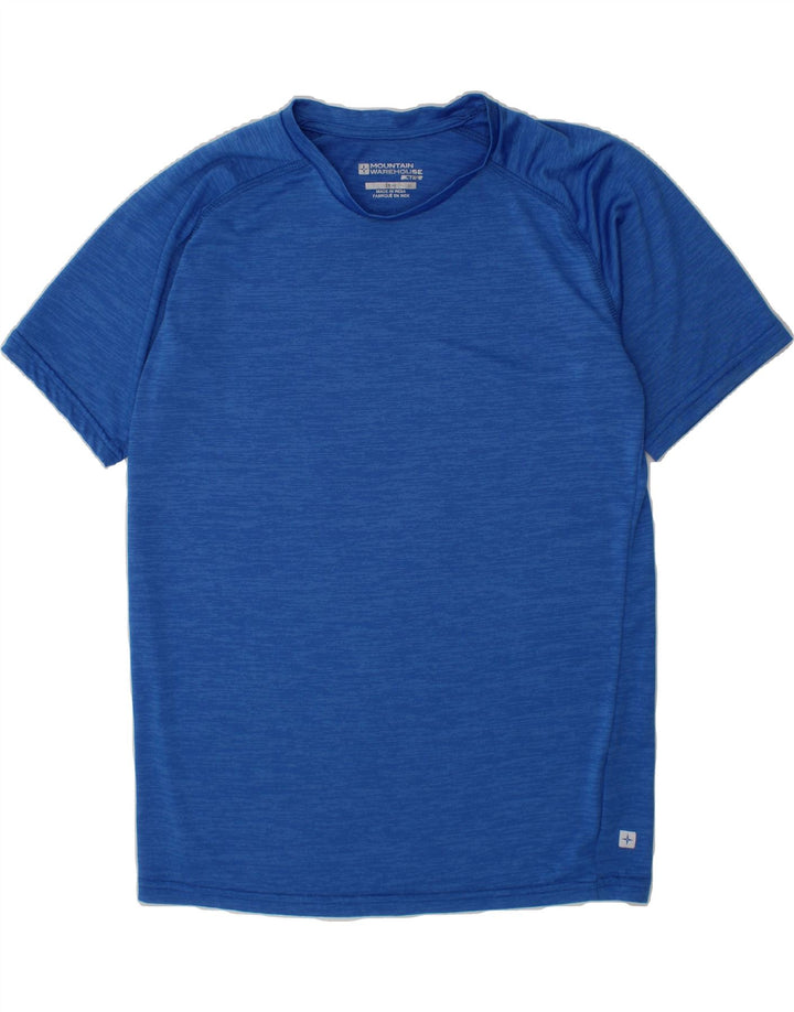 MOUNTAIN WAREHOUSE Boys T-Shirt Top 12-13 Years Blue Flecked Polyester Vintage Mountain Warehouse and Second-Hand Mountain Warehouse from Messina Hembry 
