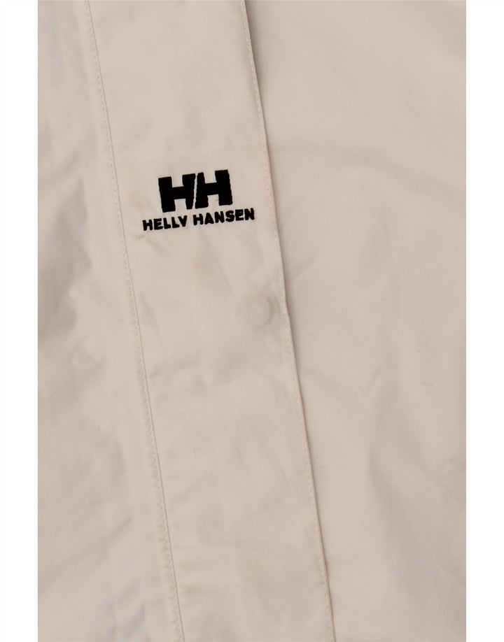 Jaqueta de chuva com capuz feminina Helly Hansen Reino Unido 16 grande poliéster branco