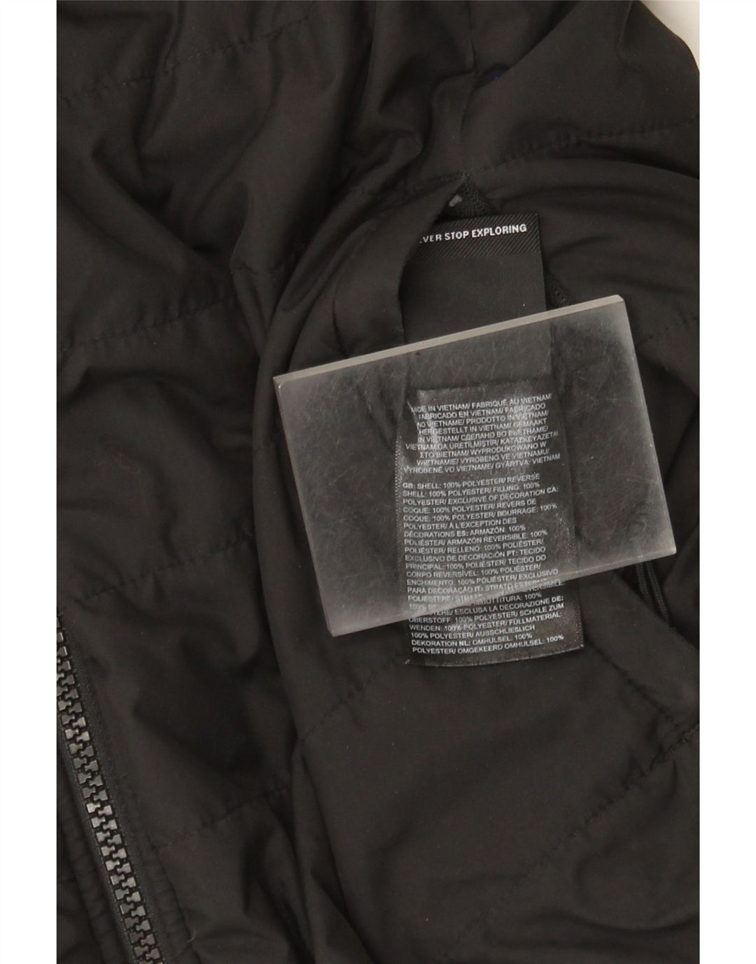 The North Face Damen Reversible Wattierte Jacke UK 14 Medium Schwarz Polyester