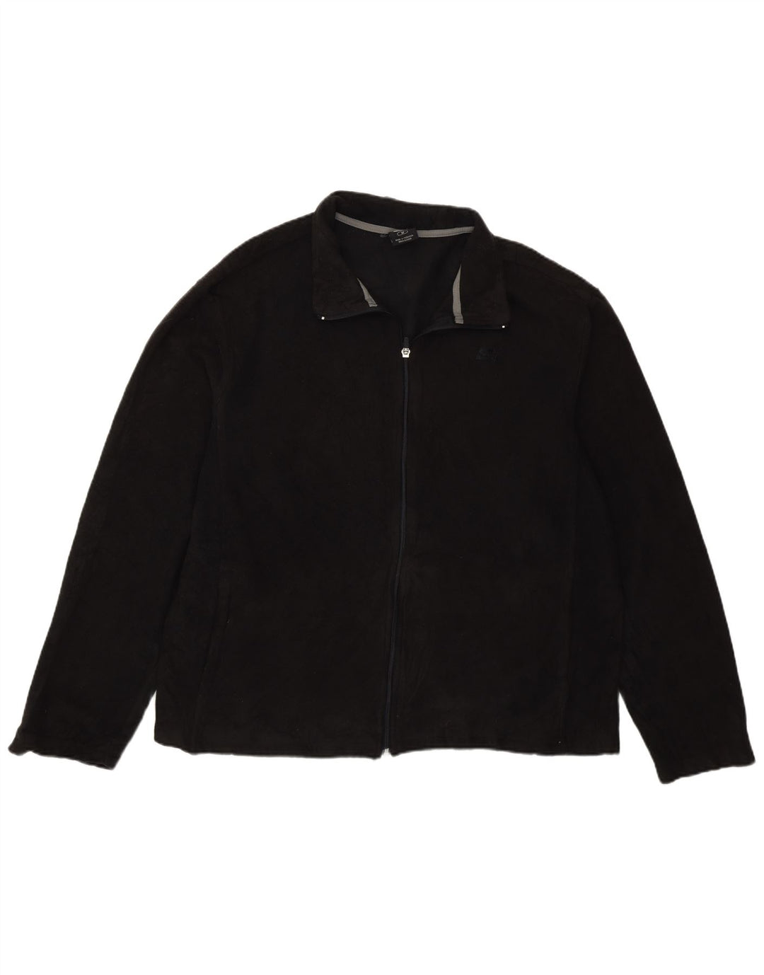 Starter Mens Fleece Jacket UK 38 Medium Black Polyester