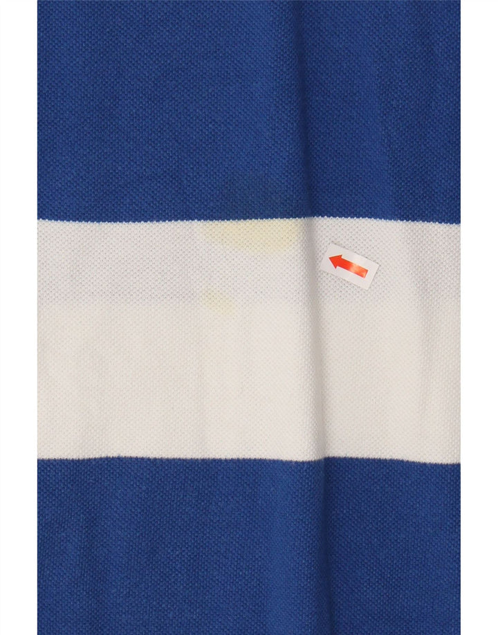 LEVI'S Mens Polo Shirt 2XL Blue Striped Cotton