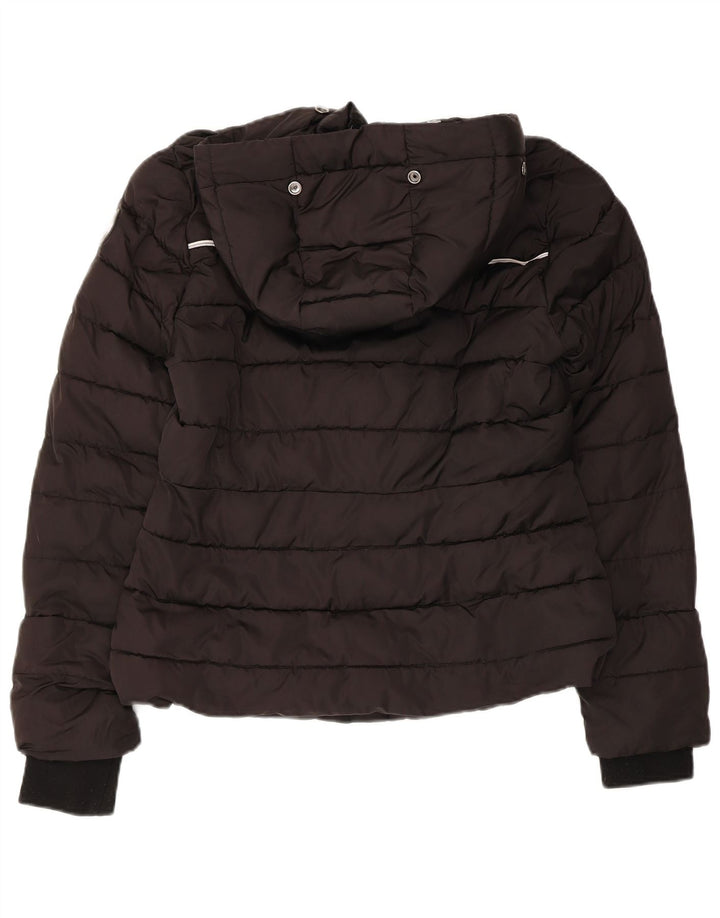 Giacca imbottita con cappuccio da donna SUPERDRY UK 10 piccola poliestere nero