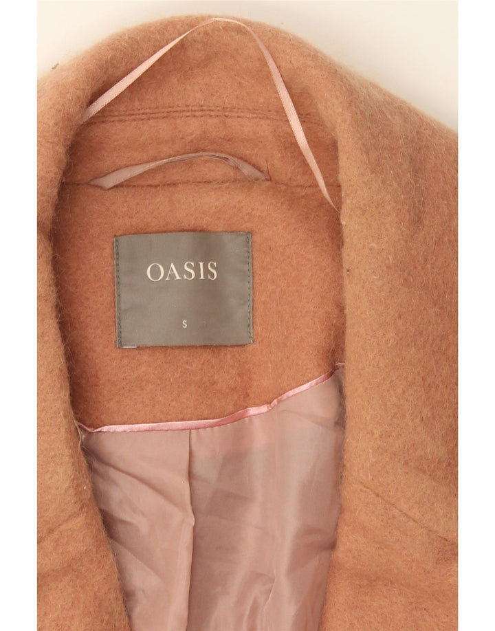 OASIS Womens Overcoat UK 10 Small Brown Acrylic Vintage Oasis and Second-Hand Oasis from Messina Hembry 