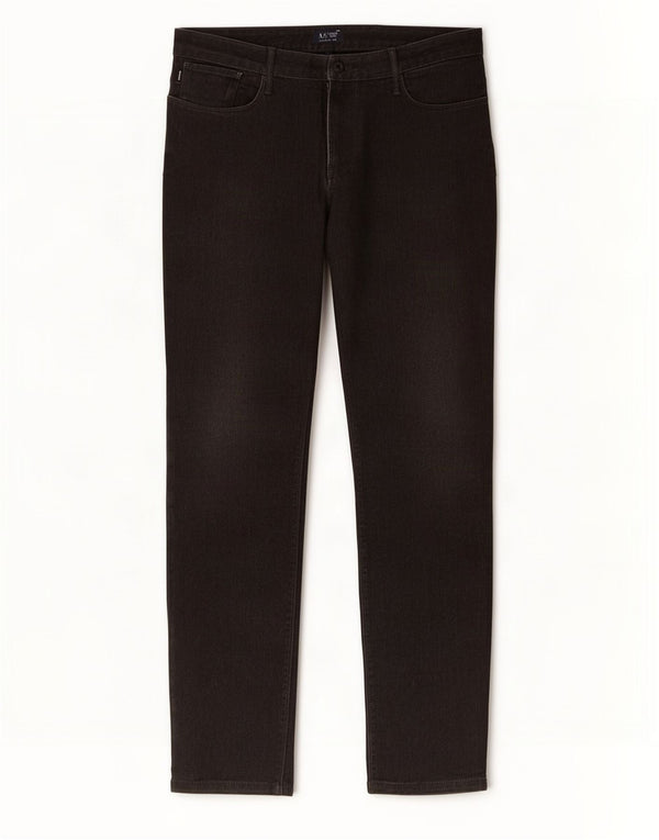 Armani Mens Slim Jeans W36 L30 Black Cotton