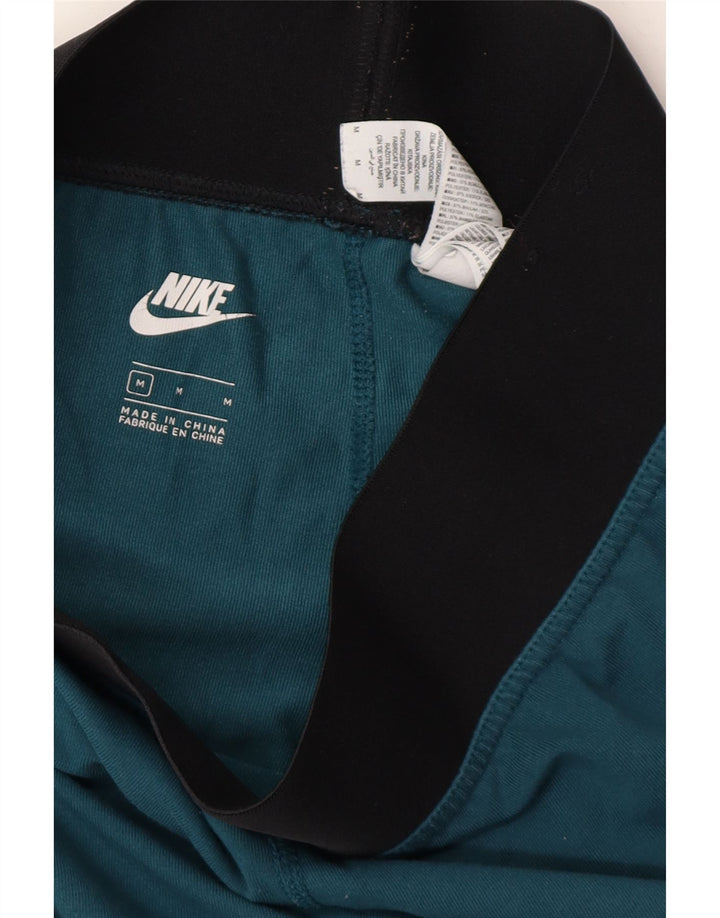 NIKE Womens Graphic Leggings UK 12 Medium  Navy Blue Cotton Vintage Nike and Second-Hand Nike from Messina Hembry 
