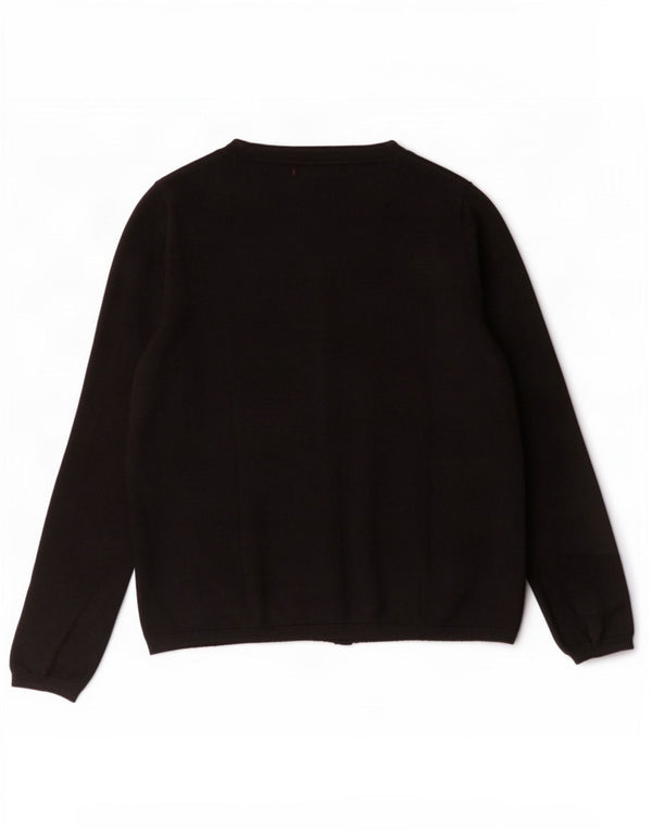 Guess Womens Cardigan Sweater UK 12 Medium Black Viscose