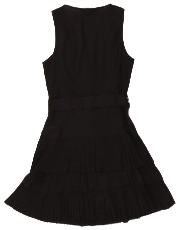 MORGAN Womens Sleeveless A-Line Dress EU 38 Medium Black Polyester