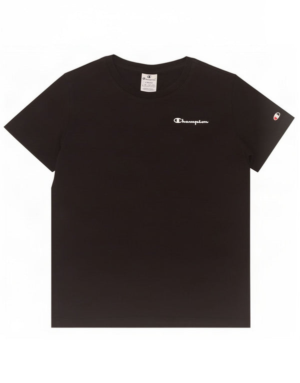 T-shirt da donna Champion Top UK 14 grande cotone nero
