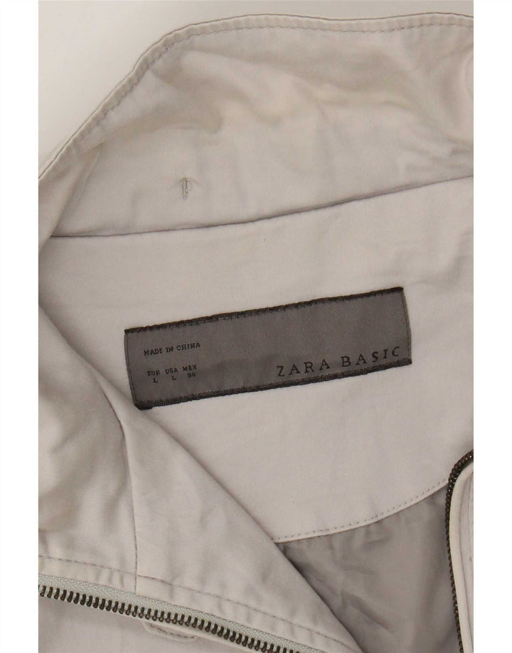 Zara Womens Utility Jacket UK 14 Large Beige