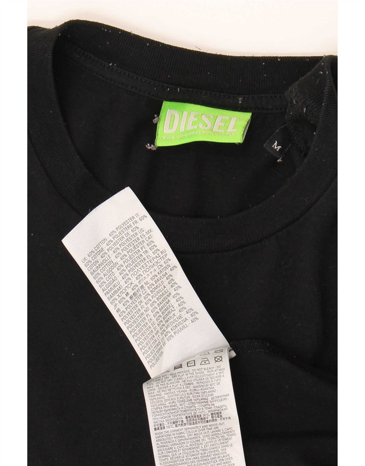 Camiseta masculina diesel diesel top médio algodão preto