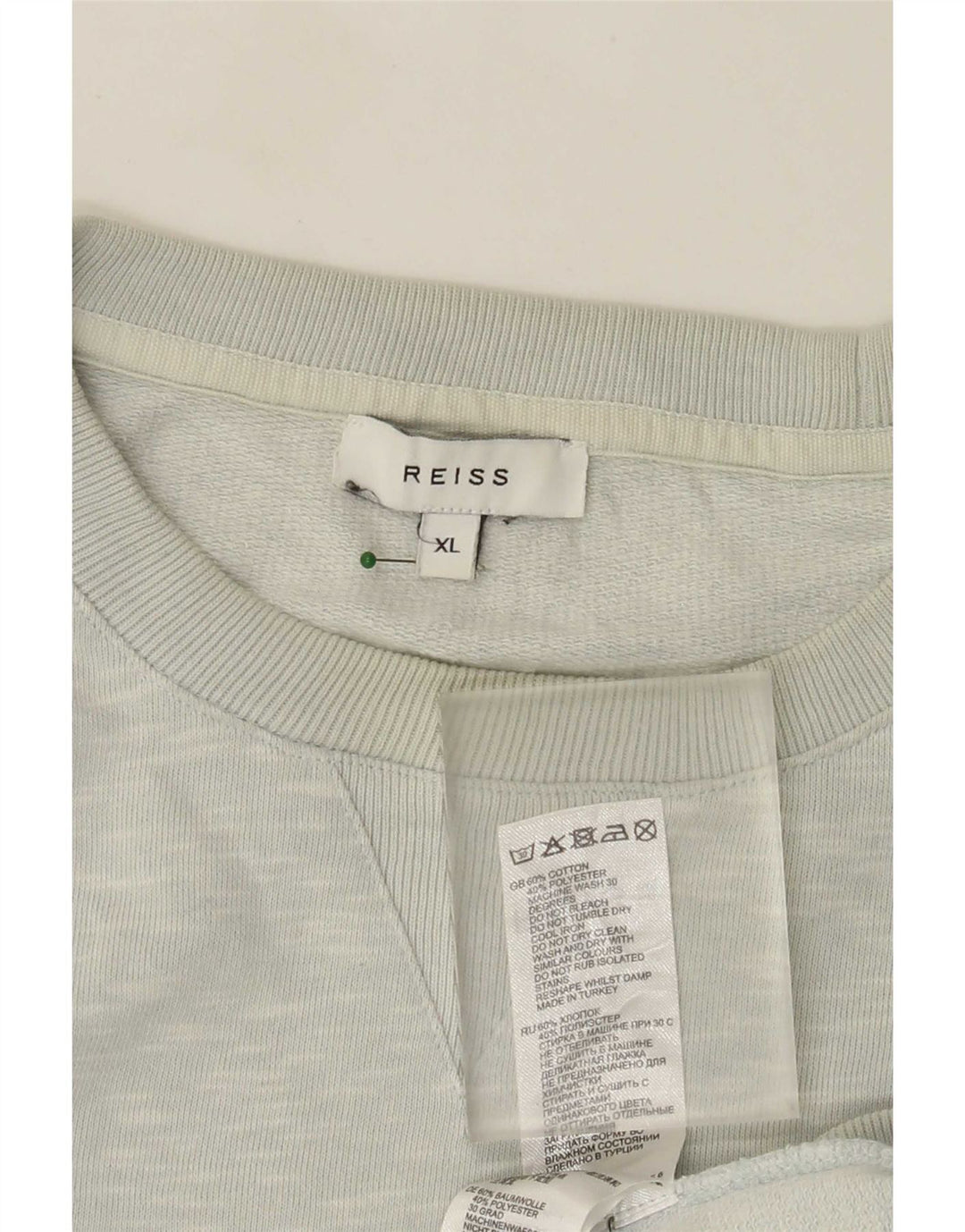 Reiss Mens Sweatshirt Jumper XL Grey Flecked Cotton